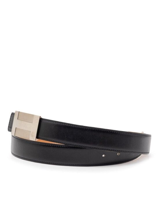 Hermes Plate Belt Black Leather main image 7